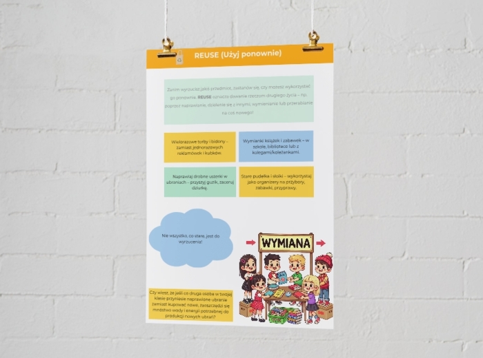 Plakat „Zasady 3R” (Reduce, Reuse, Recycle)