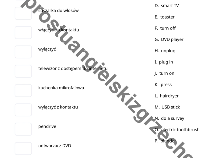 English Class A2 – Unit 4 – testy