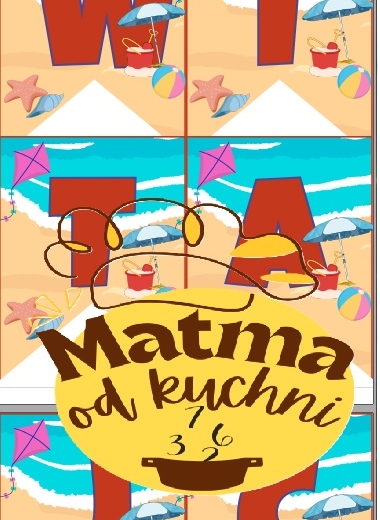 Napis "WITAJCIE WAKACJE" - proporczyk