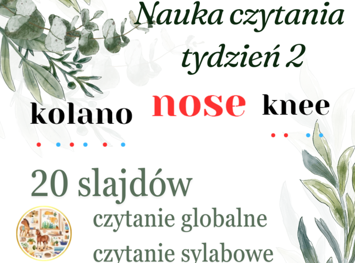 Nauka czytania - tydzień 2