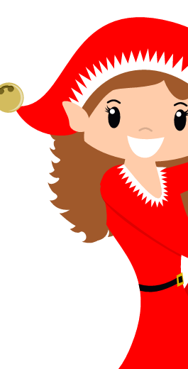 Girlanda na kominek - Boże Narodzenie, elfy, Święty Mikołaj