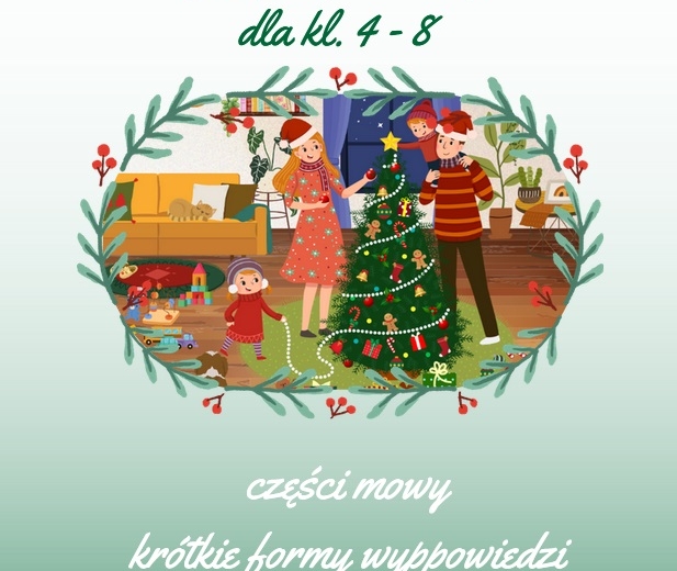 Świąteczne zadania z języka polskiego Boże Narodzenie