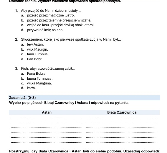 Zestaw lekturowy "Opowieści z Narnii. Lew, czarownica i stara szafa."