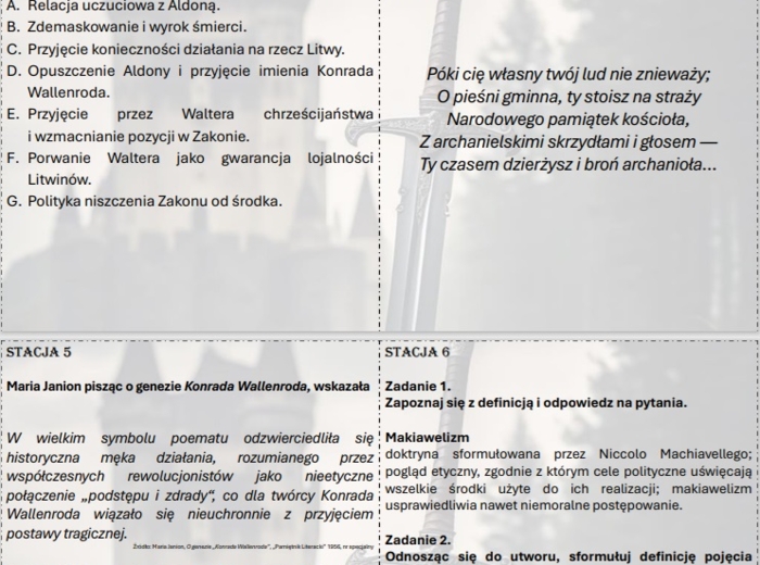 Stacje zadaniowe "Konrad Wallenrod"