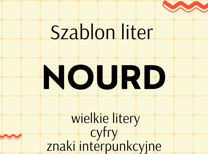 Szablon liter – nourd – wielkie