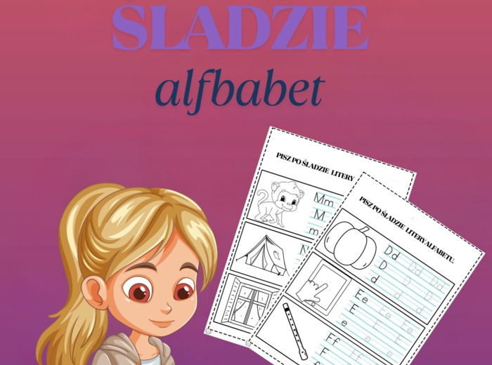 PISANIE PO ŚLADZIE. ALFABET.