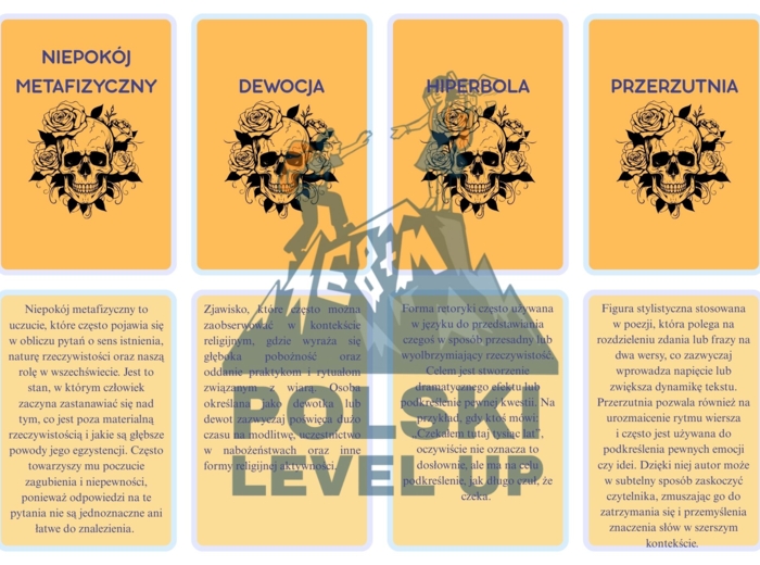 Fiszki literackie_barok_Polski Level Up