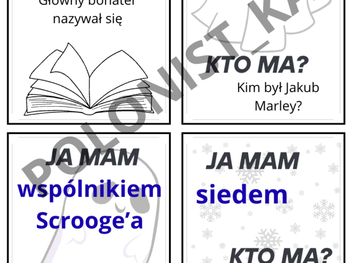 Ja mam... Kto ma... "Opowieść wigilijna" Ch. Dickens