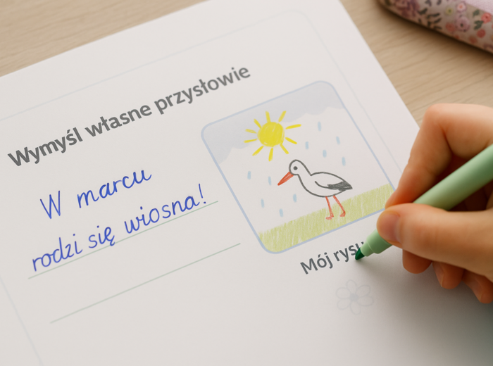 Karta pracy „Przysłowia marcowe”