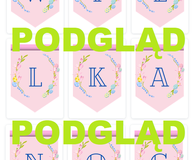 Napis - girlanda - Wielkanoc 2 - gazetka
