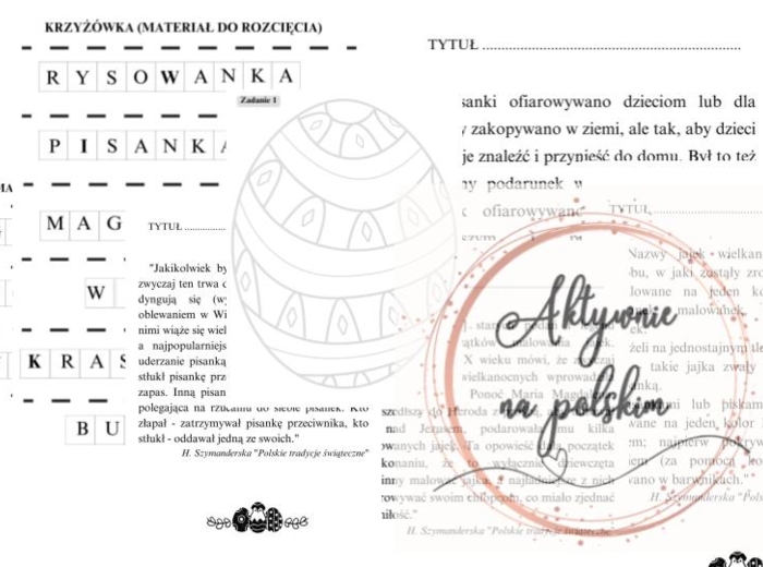 Wielkanoc - "O pisankach" - karty pracy + prezentacja gratis