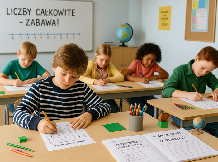 Karta pracy: Liczby całkowite – ćwiczenia z odejmowania