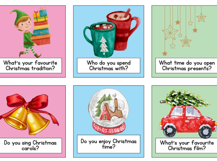 CHRISTMAS CARDS – SPEAKING GAME Rozmowy o Świętach po angielsku!
