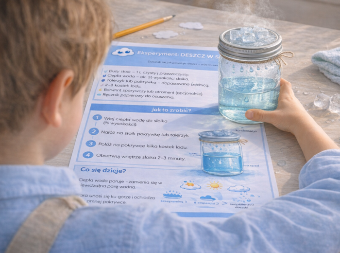Eksperyment: deszcz w słoiku