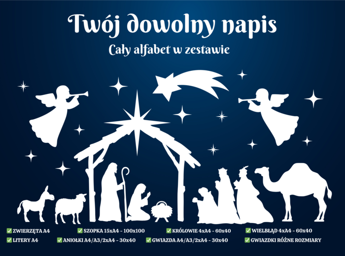 JASEŁKA - DEKORACJA XXL - BIAŁA