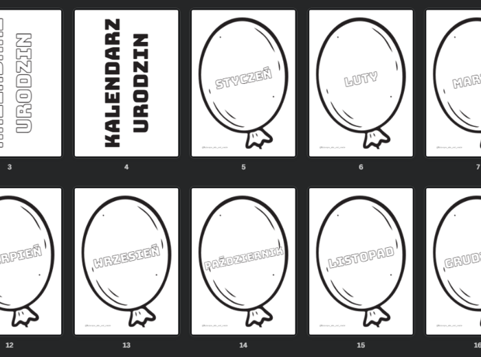 Balonowy kalendarz urodzin