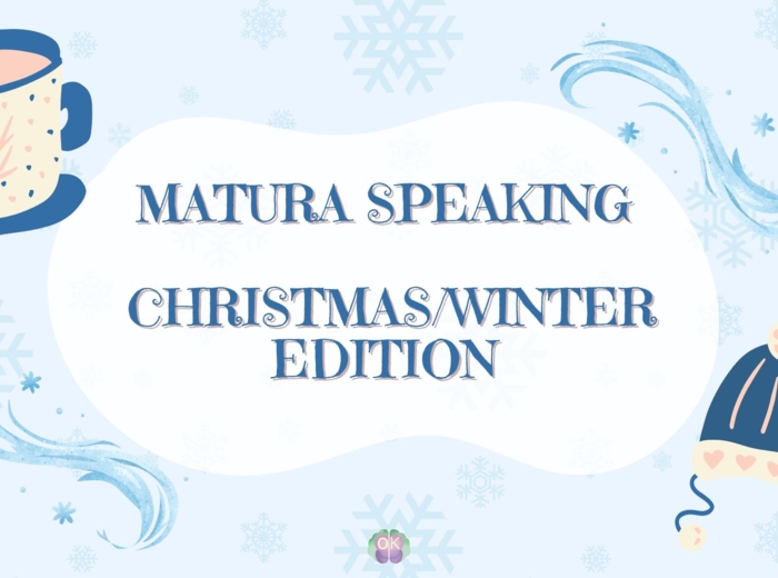 Matura Ustna 🎄 Winter & Christmas Speaking Practice – Matura Oral Exam Edition ☃️matura ustna, święta, Boże Narodzenie, zima, nowy rok, konwersacje, egzamin, speaking, opis obrazka, odgrywanie ról, argumentacja, A2–B2, przygotowanie do matury, zimowe lek