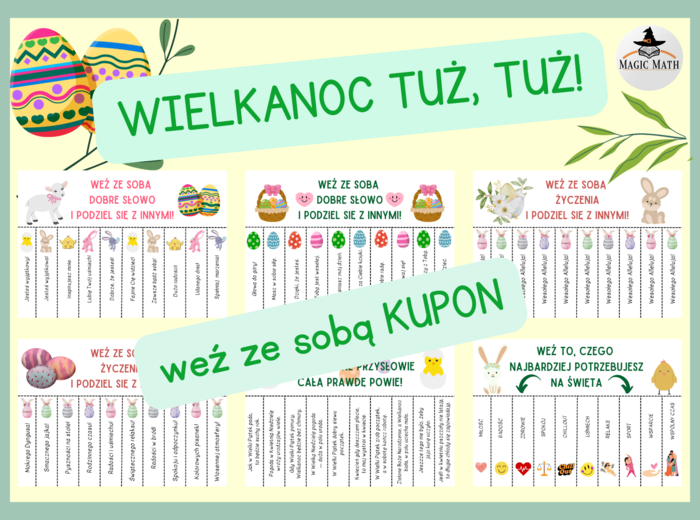 WIELKANOCNE KUPONY, weź ze sobą dobre słowo na WIELKANOC
