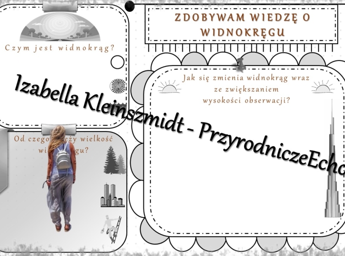 Karta pracy „Zdobywam wiedzę o widnokręgu” wykonana w power point do edycji. Przyroda 4, „Cztery strony swiata” na podstawie wydawnictwa MAC