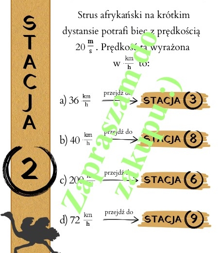 Pomysł na lekcję - stacje zadaniowe: Kinematyka.