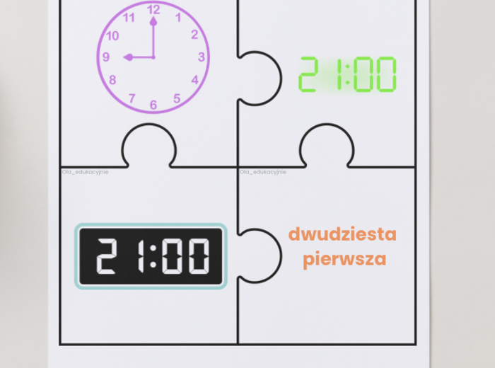 Zegar - puzzle