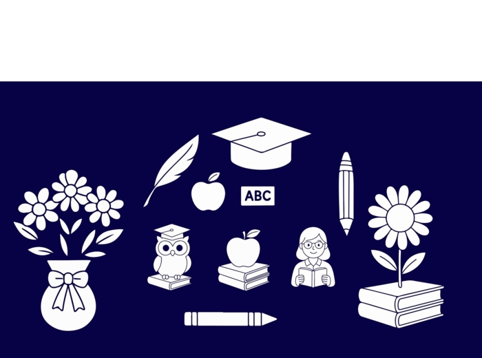 Szablony na dzień nauczyciela (pdf +png) sowa, czapka, jabłko, kwiaty itp