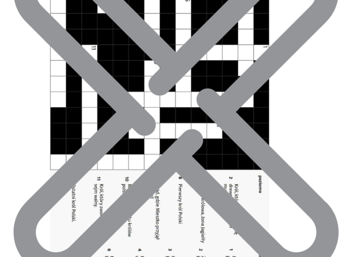 KRZYŻÓWKA PODSTAWOWA WIEDZA O KRÓLACH I POLSCE