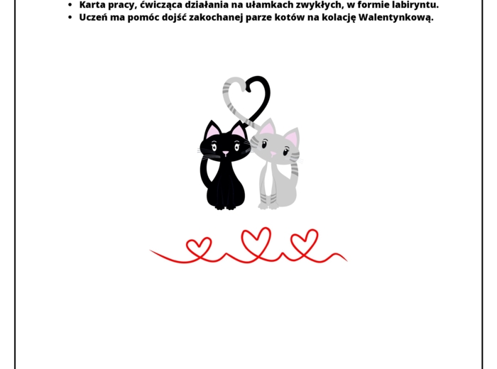 Walentynkowy labirynt ułamkowy.