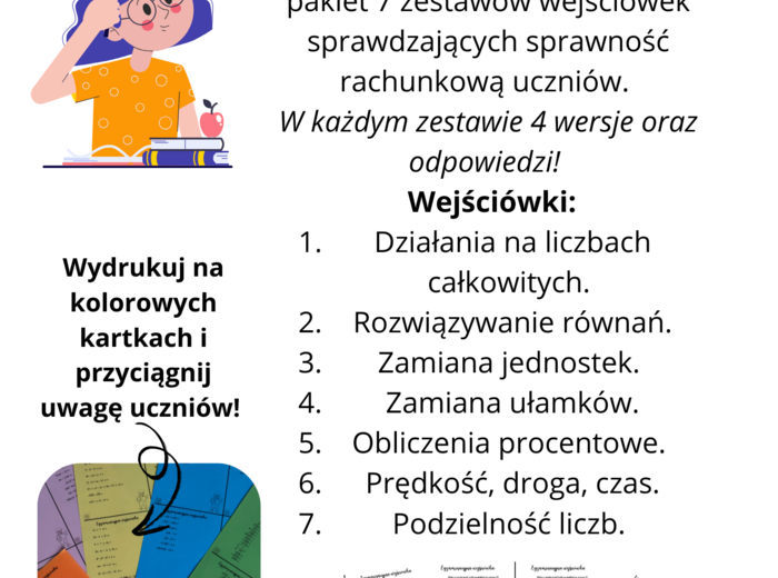 Egzaminacyjne wejściówki cz. 2 - ostatni prosta przed Egzaminem Ósmoklasisty