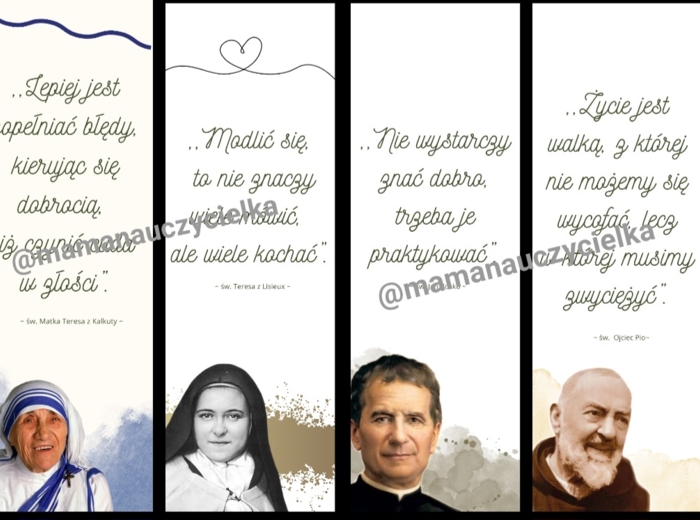 Zakładki ze Świętymi