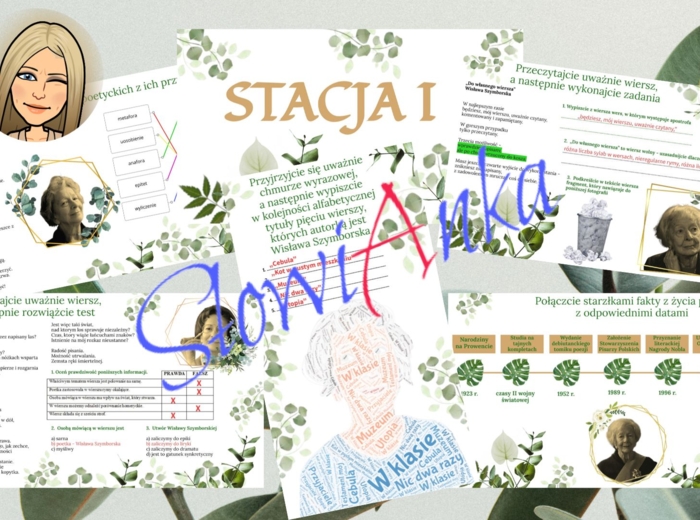 STACJE ZADANIOWE - WISŁAWA SZYMBORSKA