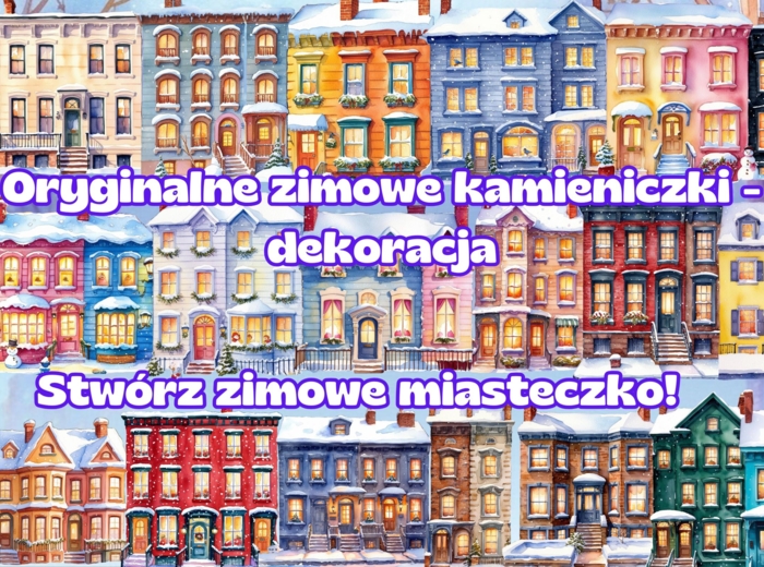 Zimowe kamieniczki - dekoracja świąteczna
