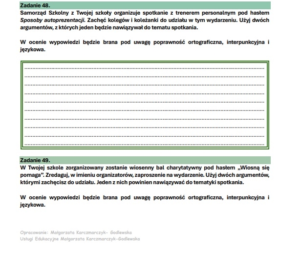 Zestaw 50 zadań na 50 dni (O - 100 i O-200)