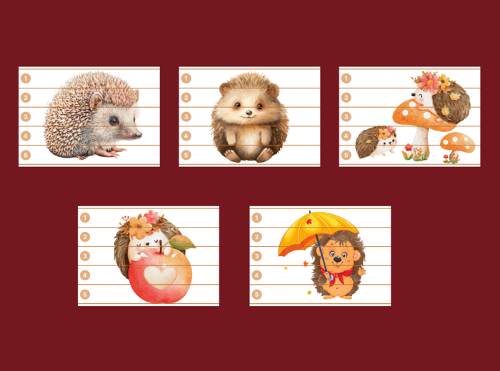 DZIEŃ JEŻA– puzzle – 10 szt.- biblioteka - biblioteka - świetlica