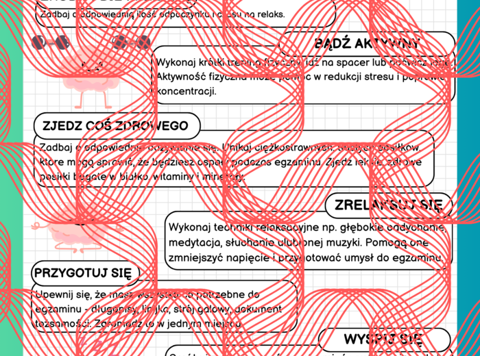 Przygotowanie do Egzaminu Ósmoklasisty - strategie, porady i techniki. Gazetka.