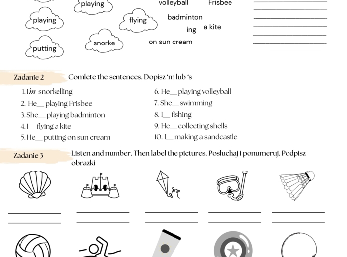 Tiger and Friends 3 Unit 6 At the beach