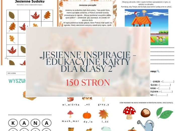 „Jesienne Inspiracje – Edukacyjne Karty dla Klasy 2”