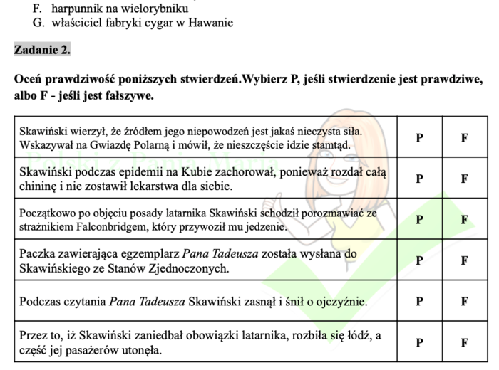Latarnik - zadania egzaminacyjne