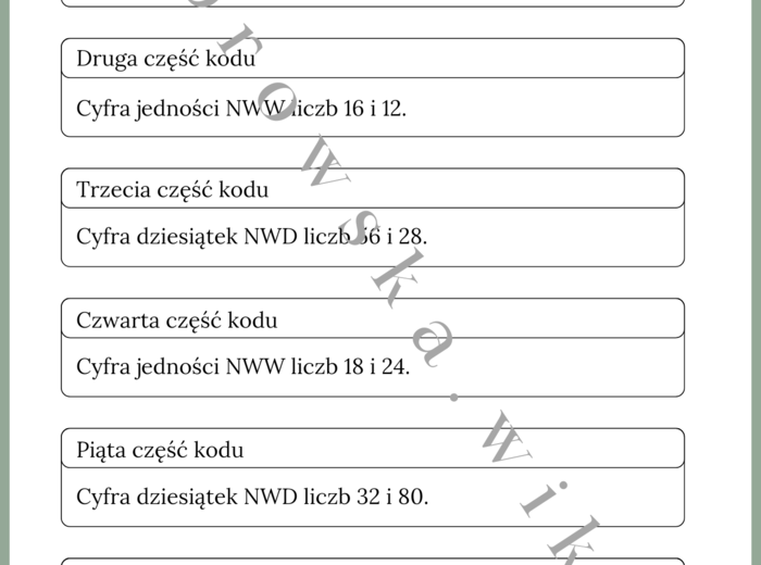Szyfr do sejfu - NWW i NWD