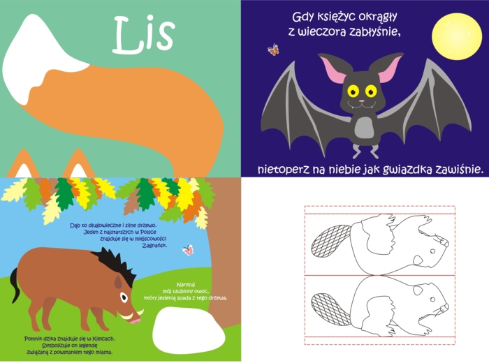 Książka - zwierzęta - wybrane wiersze dla najmłodszych / ciekawostki/ zadania