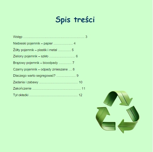 Krótka książeczka o recyklingu. Utrwalenie wiedzy o segregacji.