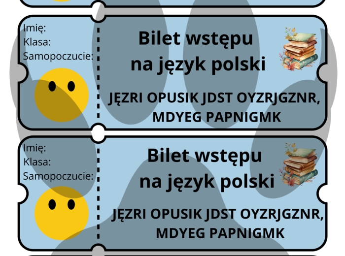 Bilet wstępu na język polski