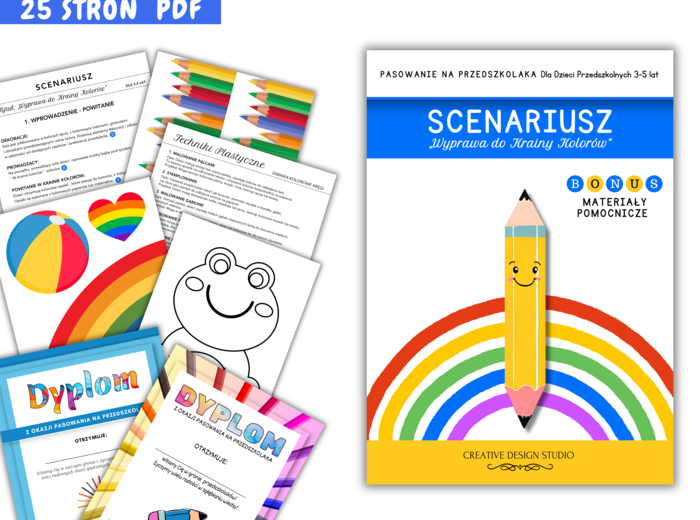 Scenariusz Pasowania na Przedszkolaka: „Wyprawa do Krainy Kolorów” plus BONUS – Materiały Pomocnicze.
