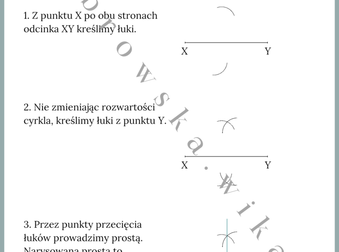 Symetralna odcinka - notatka