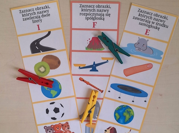 Zagadkowe głoski i sylaby - pomoc klamerkowa