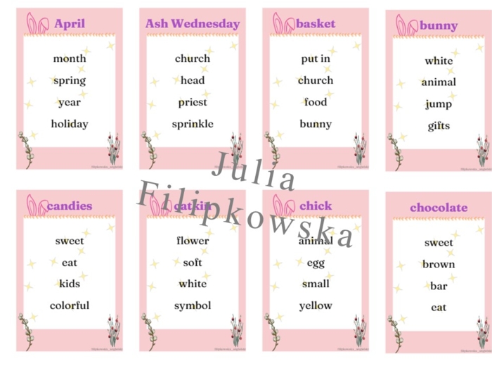 Taboo/ Gra/ Wielkanoc/ Easter/ Warm-up/ Rozgrzewka/ Klasy 4-6/ Klasy 6-8/ Liceum/ SP 4-6/ SP 8/ SP 6-8/ Zabawa