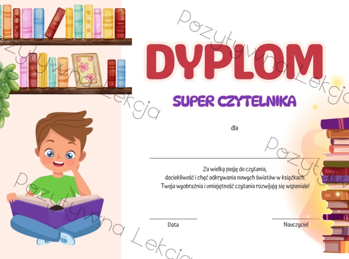 Kreatywne dyplomy dla dzieci - 30 wzorów