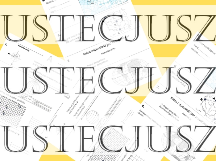 Współrzędne geograficzne - karta pracy / test / sprawdzian