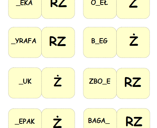 Domino - gry ortograficzne