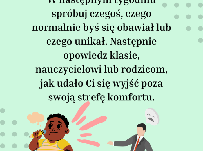 Wyjście poza strefę komfortu - godzina wychowawcza
